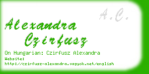alexandra czirfusz business card